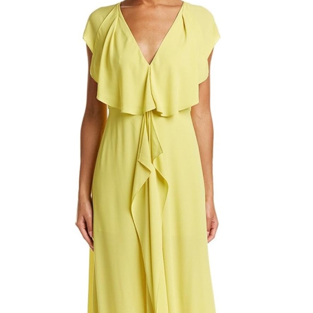BCBGMAXAZRIA Women's Evette Woven Ruffle Dress